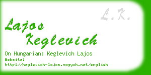 lajos keglevich business card